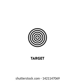 target icon vector. target sign on white background. target icon for web and app