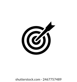 Target Icon vector. Simple design. Black color. Vector illustration