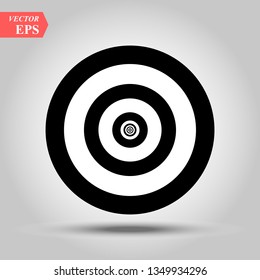 Target Icon Vector. Simple flat symbol. Perfect Black pictogram illustration on white background. eps10
