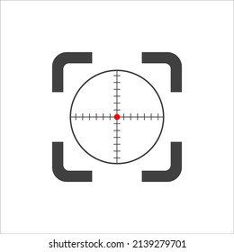 Target Icon Vector. Simple flat symbol. Perfect Black pictogram illustration on white background