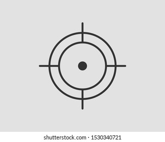 Target icon vector simple symbol design element