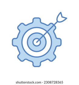 Ilustración de material vectorial de icono de destino.