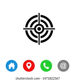 Target icon vector, Target symbol vector