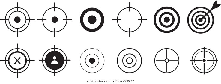 concepto de símbolo de Vector de icono de destino, signo, diseño simple, fondo gráfico,

