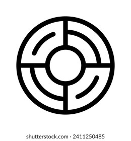 Design-Illustration des Zielsymbols für Vektorsymbol