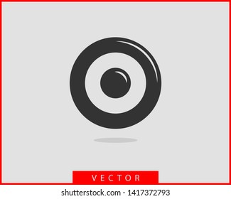 Target icon vector symbol isolated on white background template for business logo