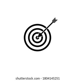 símbolo vectorial de icono de destino ilustración aislada fondo blanco