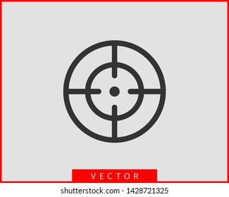 Target icon vector symbol sport or business winner