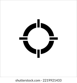 Zielsymbol-Vektorgrafik Symbol für Website-Computer und mobile Vektorgrafik auf weißem Hintergrund