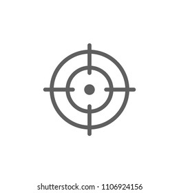 Target icon vector in trendy flat style isolated on white background