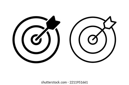 Target icon vector for web and mobile app. goal icon vector. target marketing sign and symbol