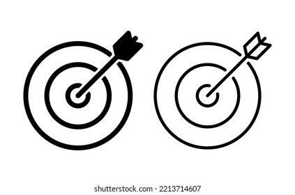 Target icon vector for web and mobile app. goal icon vector. target marketing sign and symbol