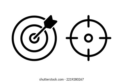 Target icon vector for web and mobile app. goal icon vector. target marketing sign and symbol