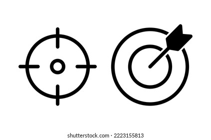 Target icon vector for web and mobile app. goal icon vector. target marketing sign and symbol