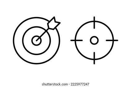 Target icon vector for web and mobile app. goal icon vector. target marketing sign and symbol