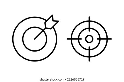 Target icon vector for web and mobile app. goal icon vector. target marketing sign and symbol