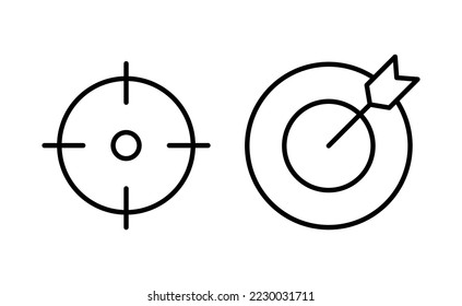 Target icon vector for web and mobile app. goal icon vector. target marketing sign and symbol