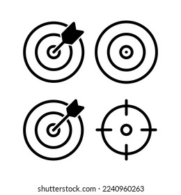 Target icon vector for web and mobile app. goal icon vector. target marketing sign and symbol