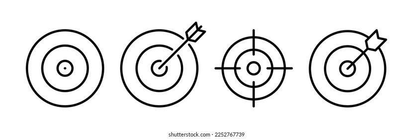 Target icon vector for web and mobile app. goal icon vector. target marketing sign and symbol