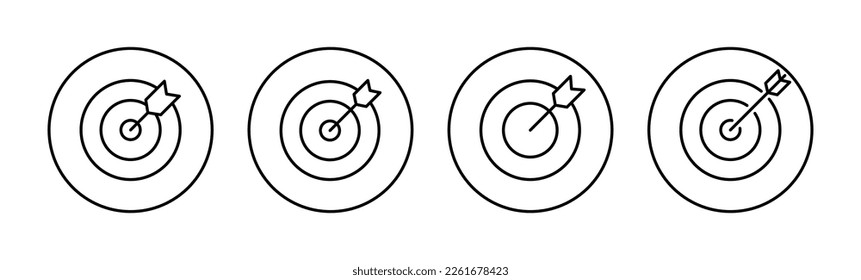 Target icon vector for web and mobile app. goal icon vector. target marketing sign and symbol