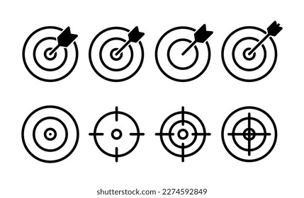 Target icon vector for web and mobile app. goal icon vector. target marketing sign and symbol
