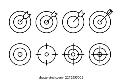 Target icon vector for web and mobile app. goal icon vector. target marketing sign and symbol