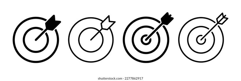 Target icon vector for web and mobile app. goal icon vector. target marketing sign and symbol