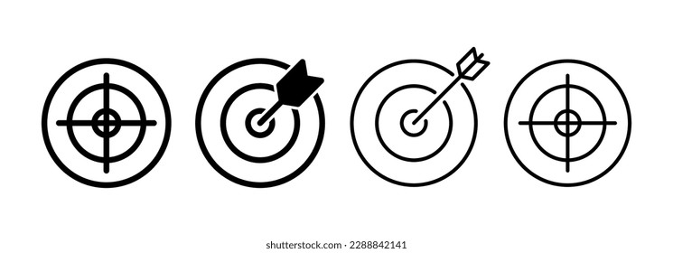 Target icon vector for web and mobile app. goal icon vector. target marketing sign and symbol