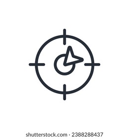 target icon. vector.Editable stroke.linear style sign for use web design,logo.Symbol illustration.