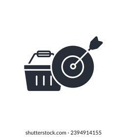 target icon. vector.Editable stroke.linear style sign for use web design,logo.Symbol illustration.