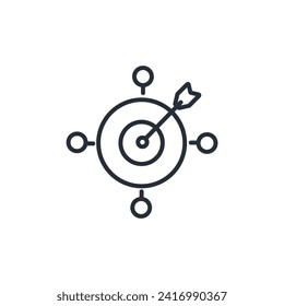 Target icon. vector.Editable stroke.linear style sign for use web design,logo.Symbol illustration.
