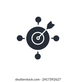 Target icon. vector.Editable stroke.linear style sign for use web design,logo.Symbol illustration.