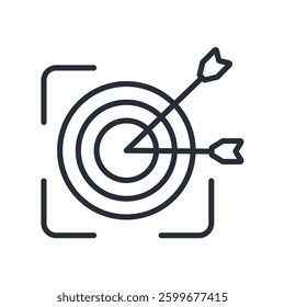 target icon. vector.Editable stroke.linear style sign for use web design,logo.Symbol illustration.