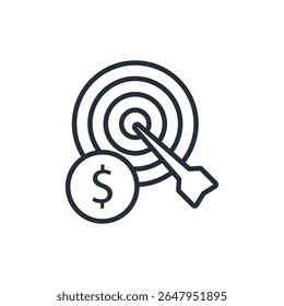 Vector.Trazo editable.Signo de estilo lineal para uso Diseño web, logotipo.Ilustración de símbolo.