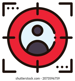 target icon for website, application, printing, document, poster design, etc.