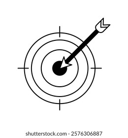 Target icon with white background vector stock illustration