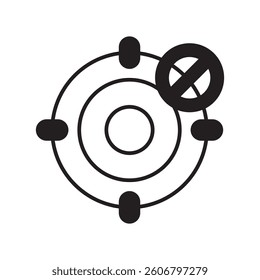 target icon with white background vector stock illustration