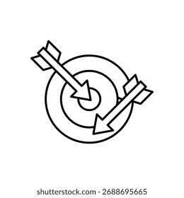 Icono de destino con fondo blanco Ilustración de stock de Vector