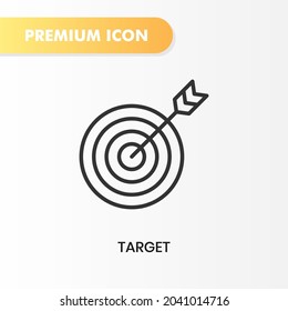 target icon for your website design, logo, app, UI. Vector graphics illustration and editable stroke.target icon outline design.