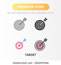 target icon for your website design, logo, app, UI. Vector graphics illustration and editable stroke.