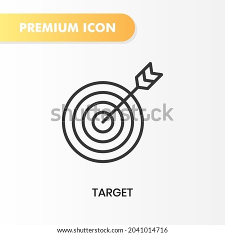 target icon for your website design, logo, app, UI. Vector graphics illustration and editable stroke.target icon outline design.