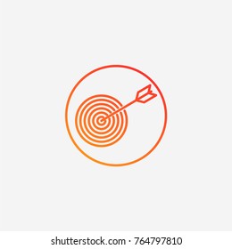 Target icon.gradient illustration isolated vector sign symbol