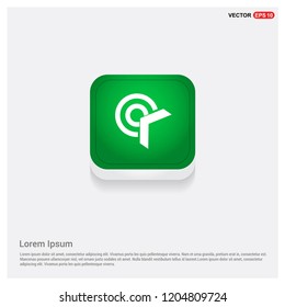 Target IconGreen Web Button - Free vector icon