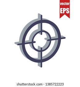 Target icon.Isometric and 3D view.