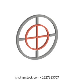 Target icon.Isometric and 3D view.