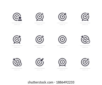 Target Icons, 12 Basic Icons.