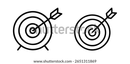 Target Icons achieving Goals or objectives 