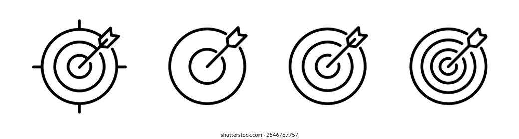 Target icons. Archery target set