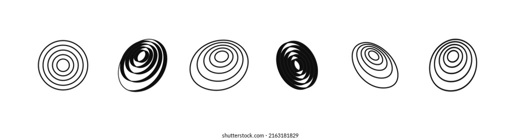 Iconos de destino. Colección de gráficos vectoriales de objetivos en un fondo blanco. Para dardos o tiro con arco.