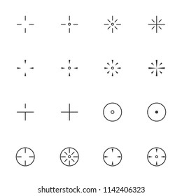target icons line vector illustration